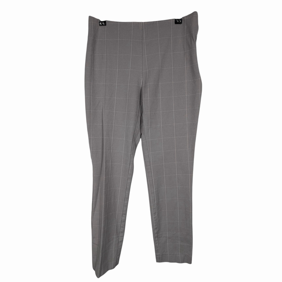 A New Day Pants - A New Day Womens Side Zip Black/White Windowpane Slacks Size 2 Grey Womens slack